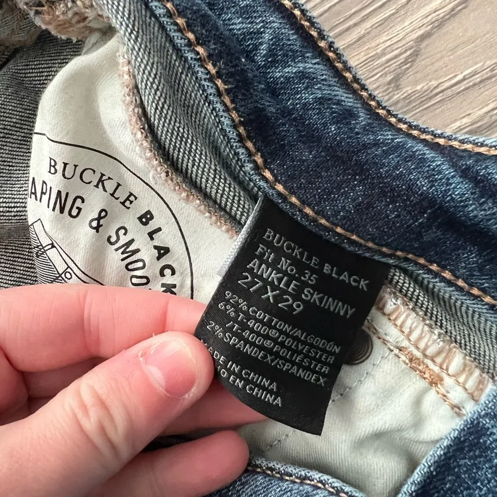 Buckle  black skinny jeans - Image 4