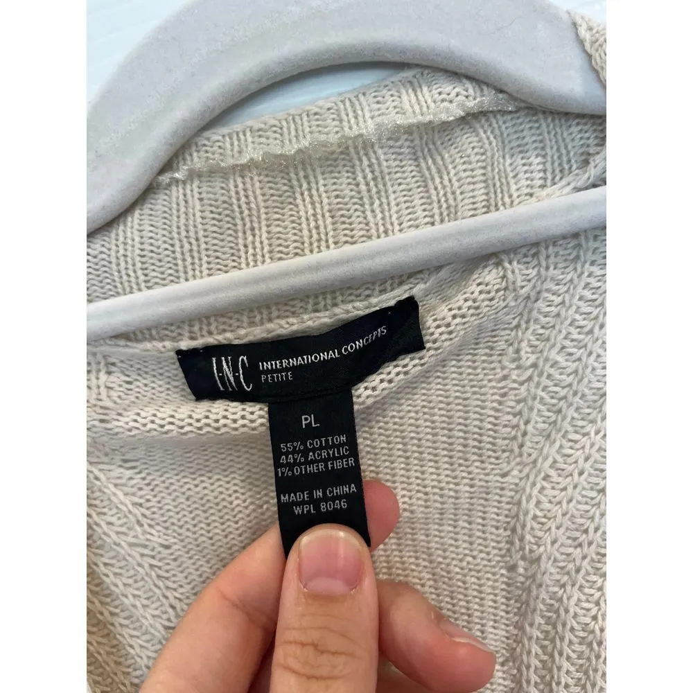INC sweater Shaw cover tan petite‎ large Size undefined - Image 2
