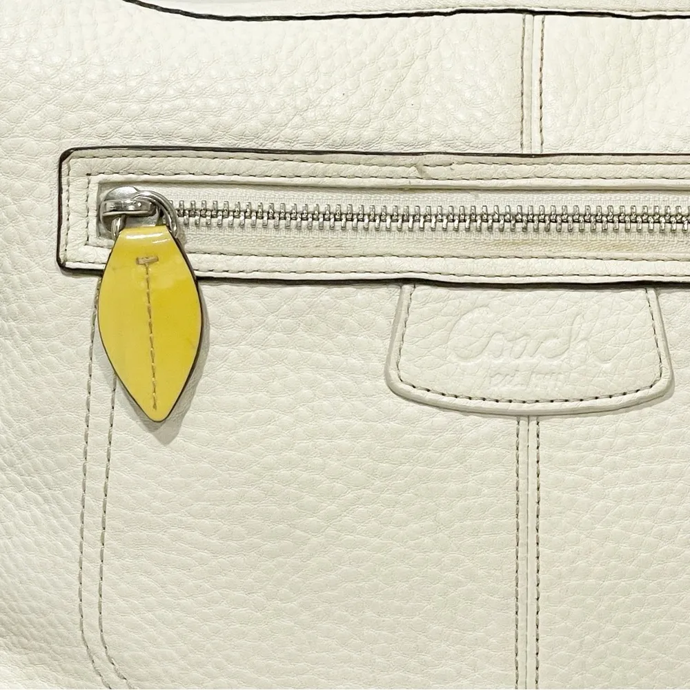 COACH PENELOPE Large Chalk White Pebbled Leather Crossbody Bag - Image 2