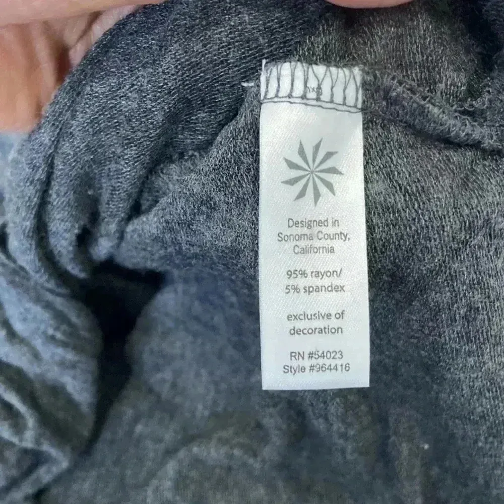 ATHLETA Duran Dolman Gray Women's Tunic Dress Size Small Cowl Neck Thumb… - Image 12