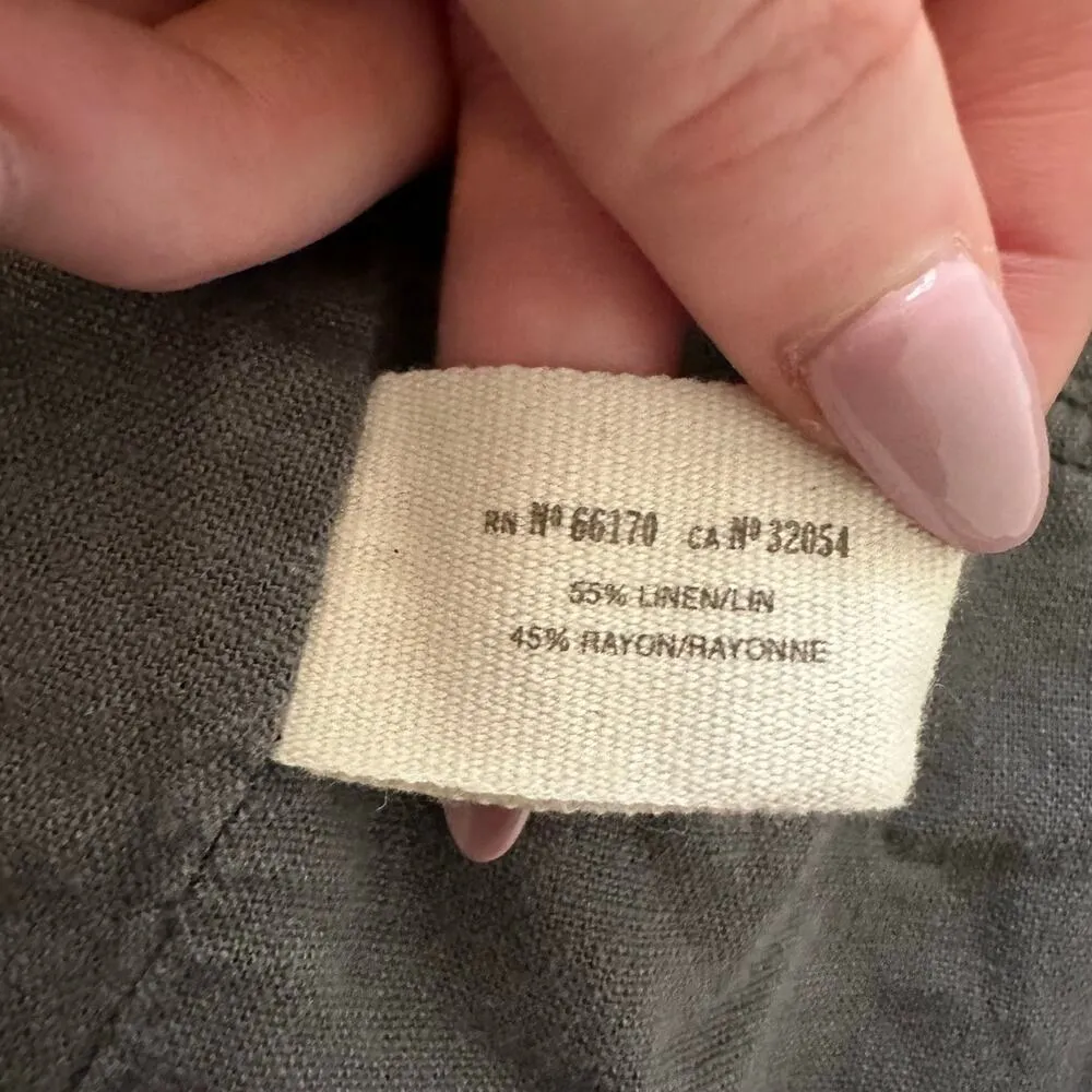 Daughters of the Liberation Anthropologie gray open front jacket size L - Image 7