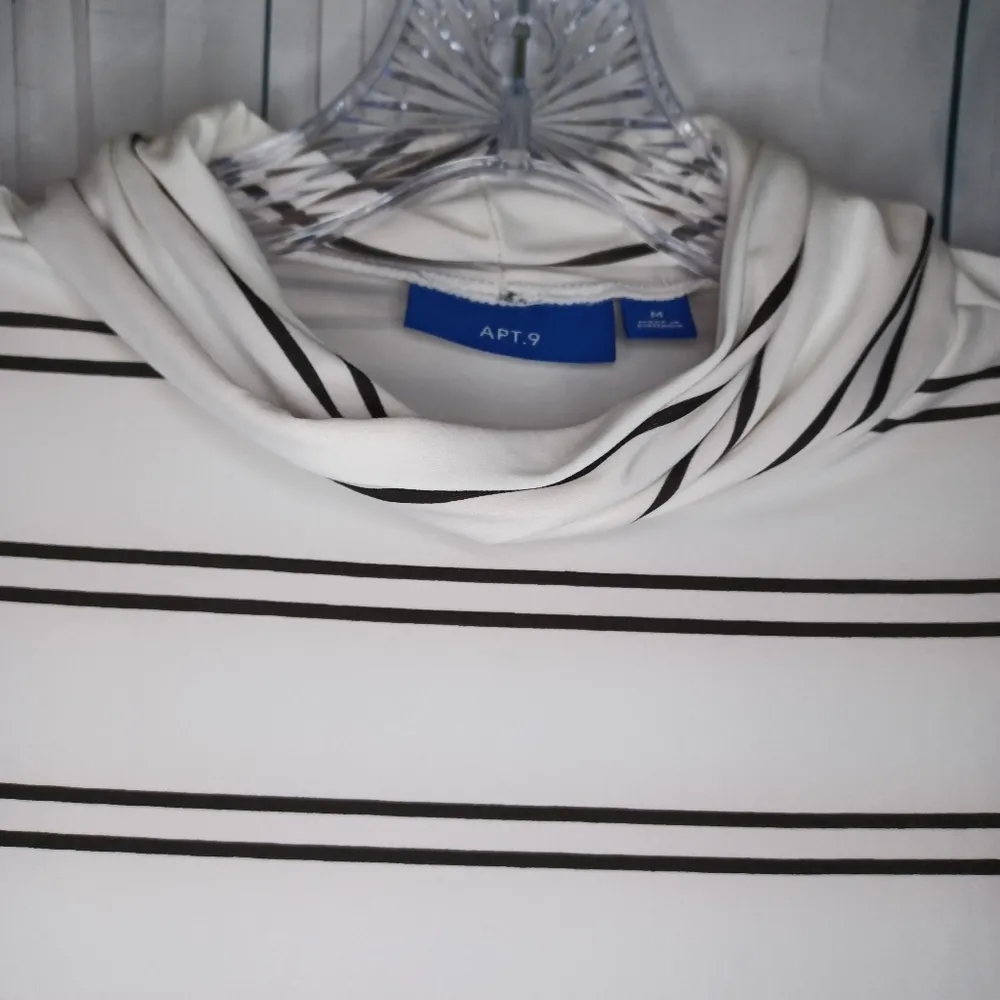 Apt. 9 Black and white striped turtle neck - Image 7