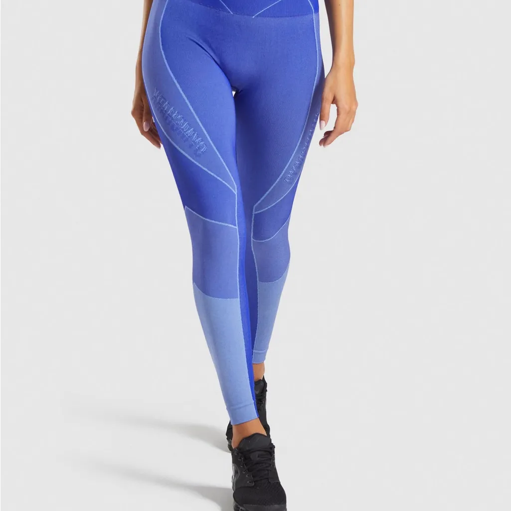 Gymshark Turbo Seamless Leggings Colbalt - Image 3