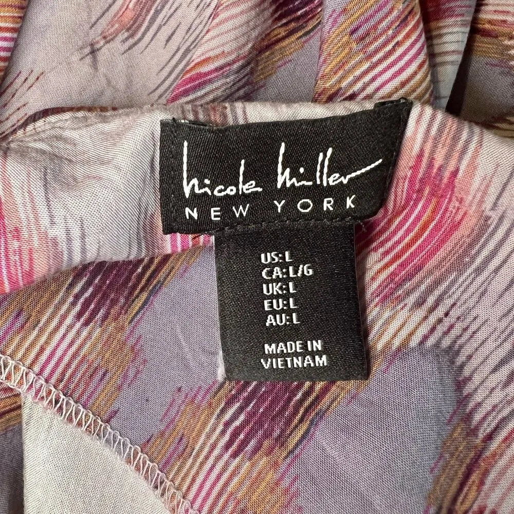 Nicole Miller Women’s Abstract Maxi Dress Size L - Image 5