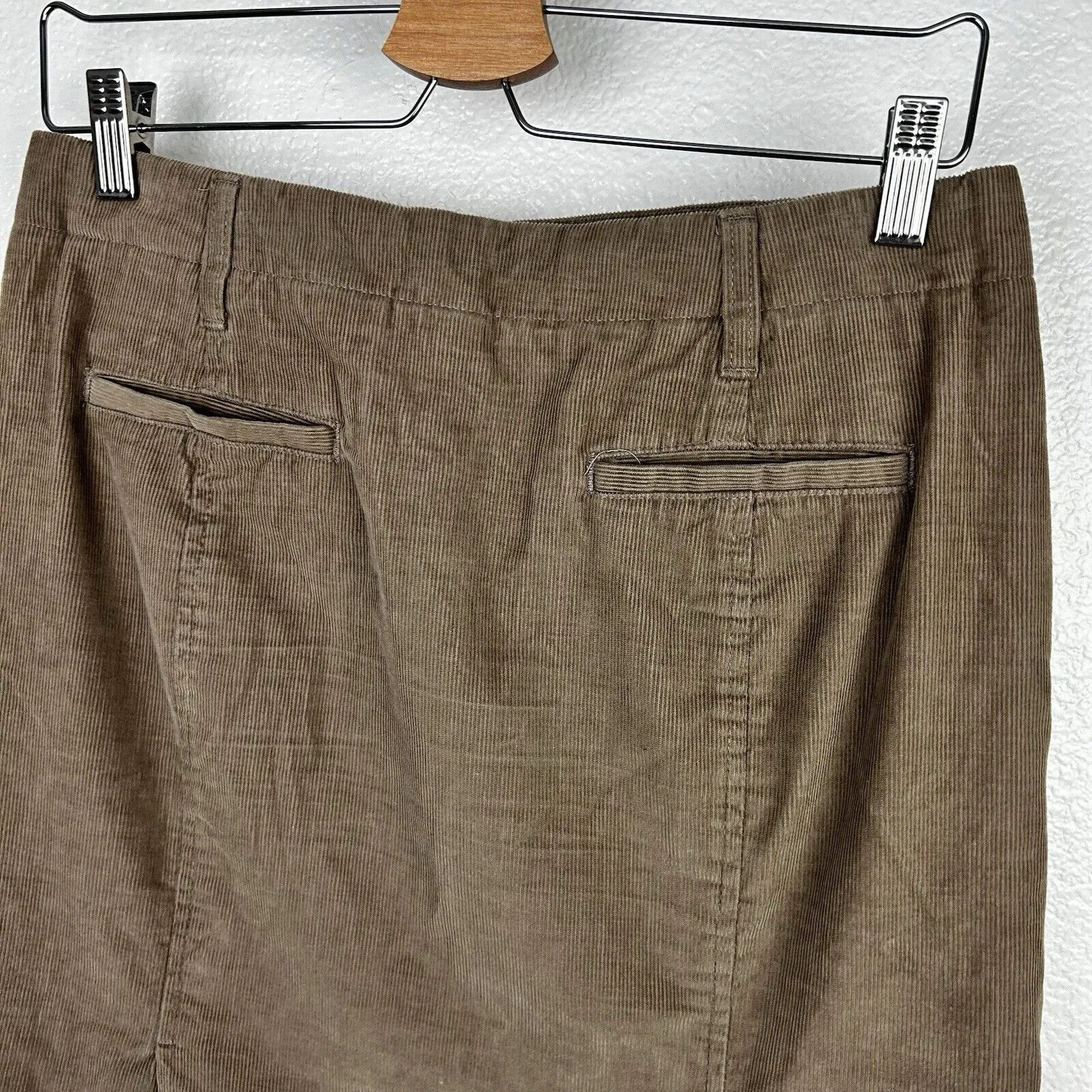 Banana Republic Factory Tan Brown Corduroy Midi Straight Skirt - Image 3