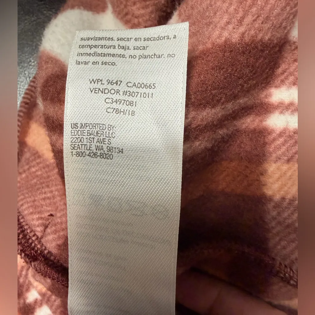 Eddie Bauer microfleece button up women’s size L Brown Size L - Image 6