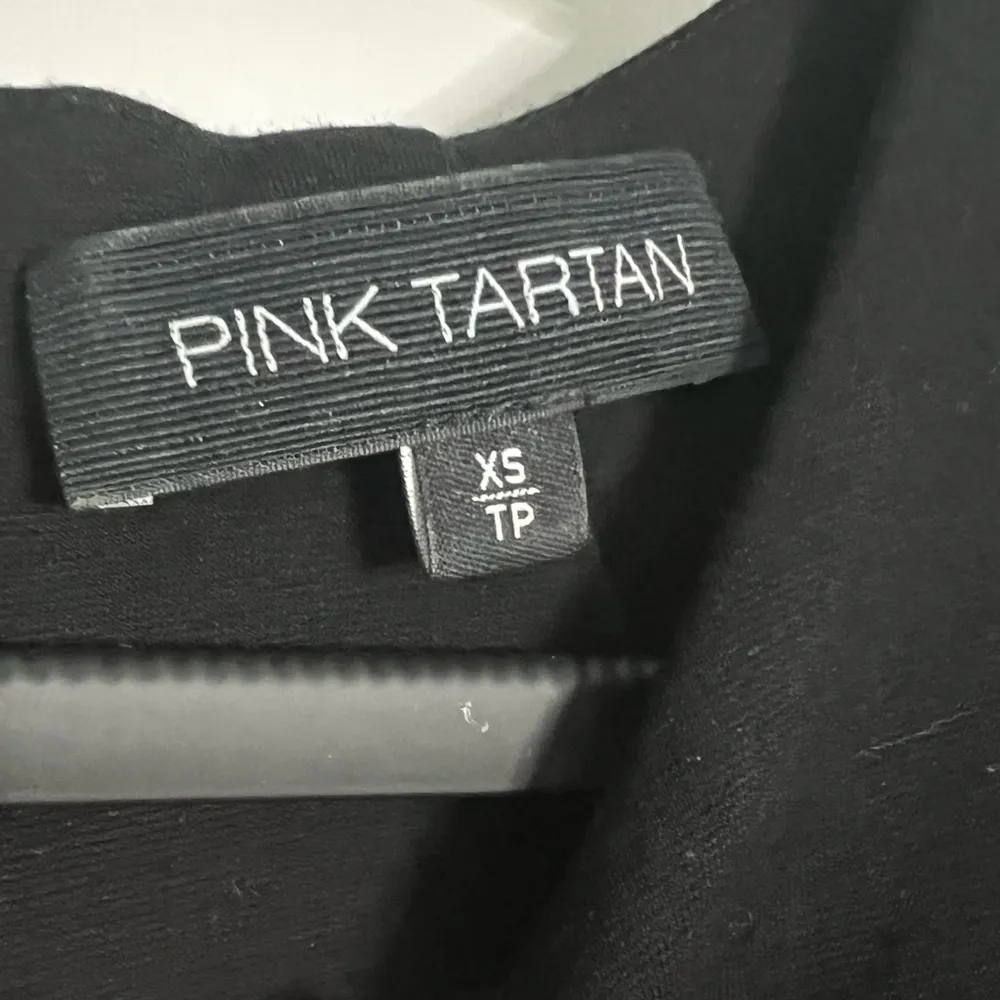 PINK TARTAN • BLACK FEATHER DRESS Size XS - Image 2