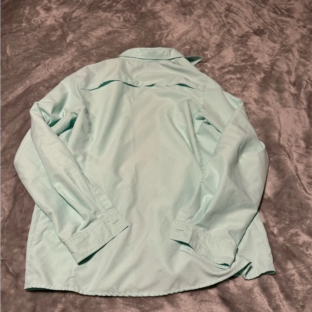 10,000 ft above sea level fishing roll sleeve shirt Blue Size L - Image 2