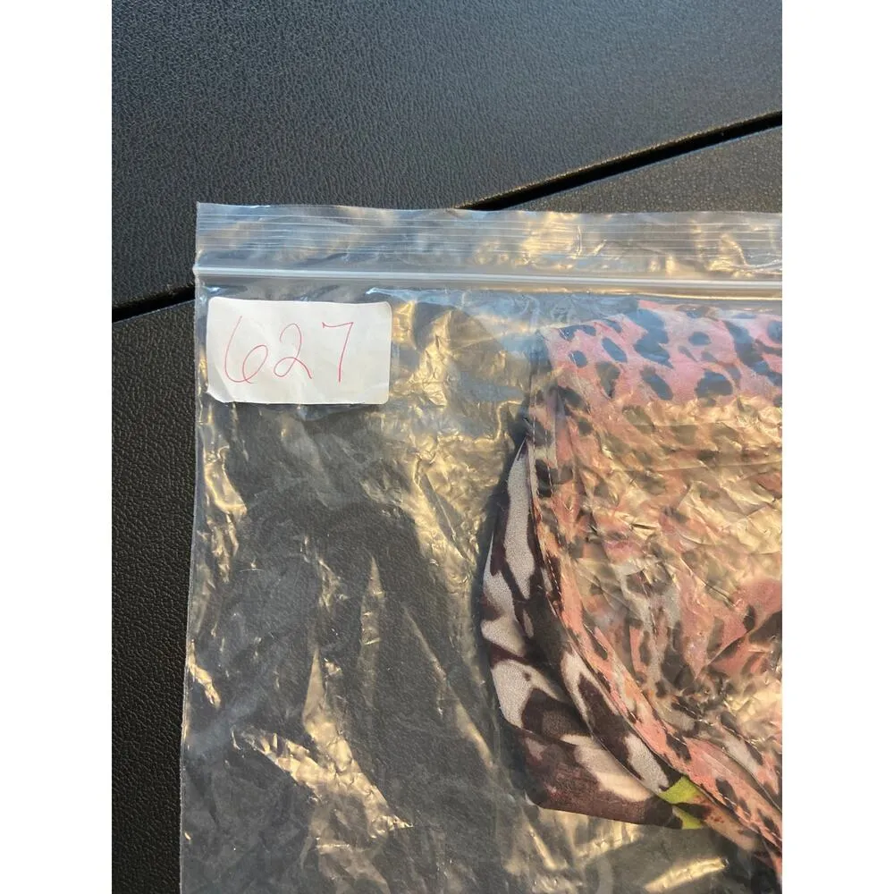 CAbi Sleeveless Button Front Blouse Top Womens S V Neck Animal Print Yoke Back - Image 11