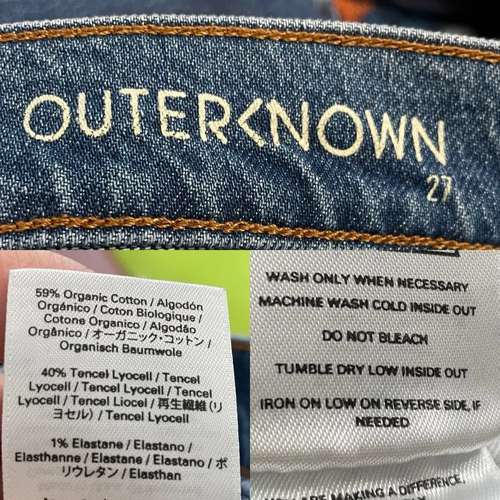 NWOT Outerknown Womens Jeans Denim Blue S.E.A. Liberty Straight Size 27 - Image 10