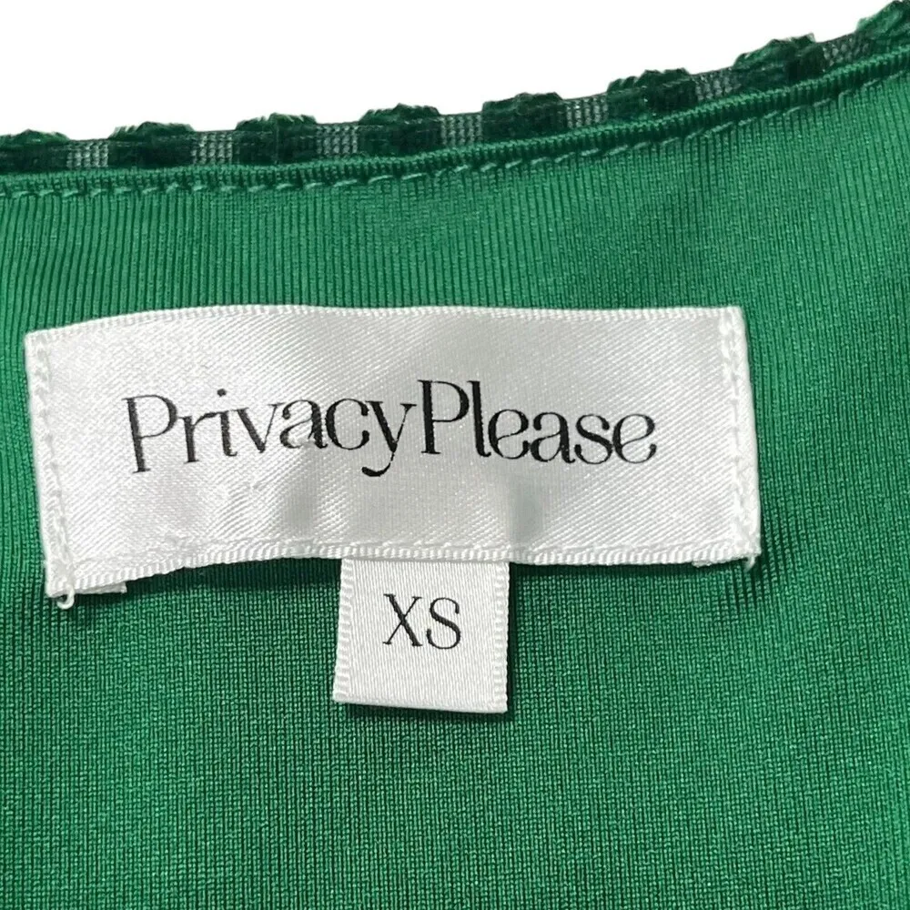 Privacy Please Rina Velvet Wrap Midi Dress Emerald Green Women’s Size XS - Image 9