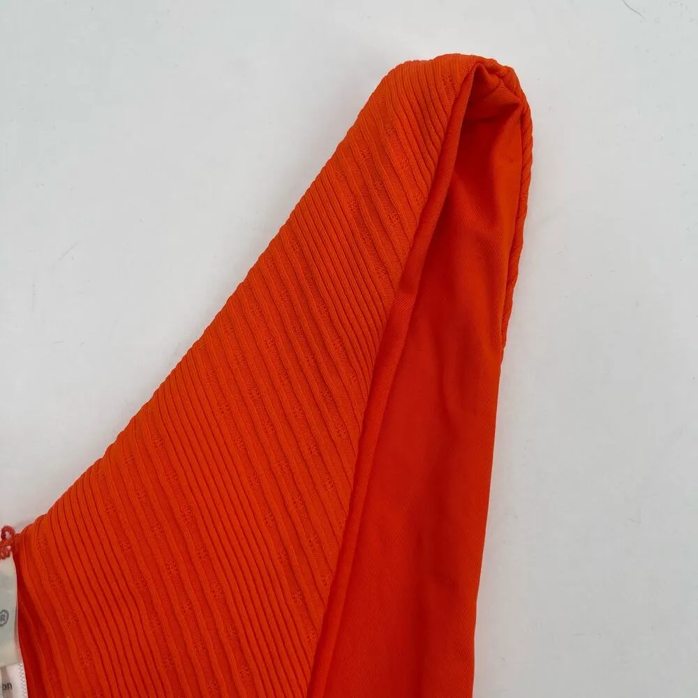 NEW L*SPACE Bikini Bottoms Size Large Cabana Orange Bitsy Cut NWOT Poppy Stripes - Image 9