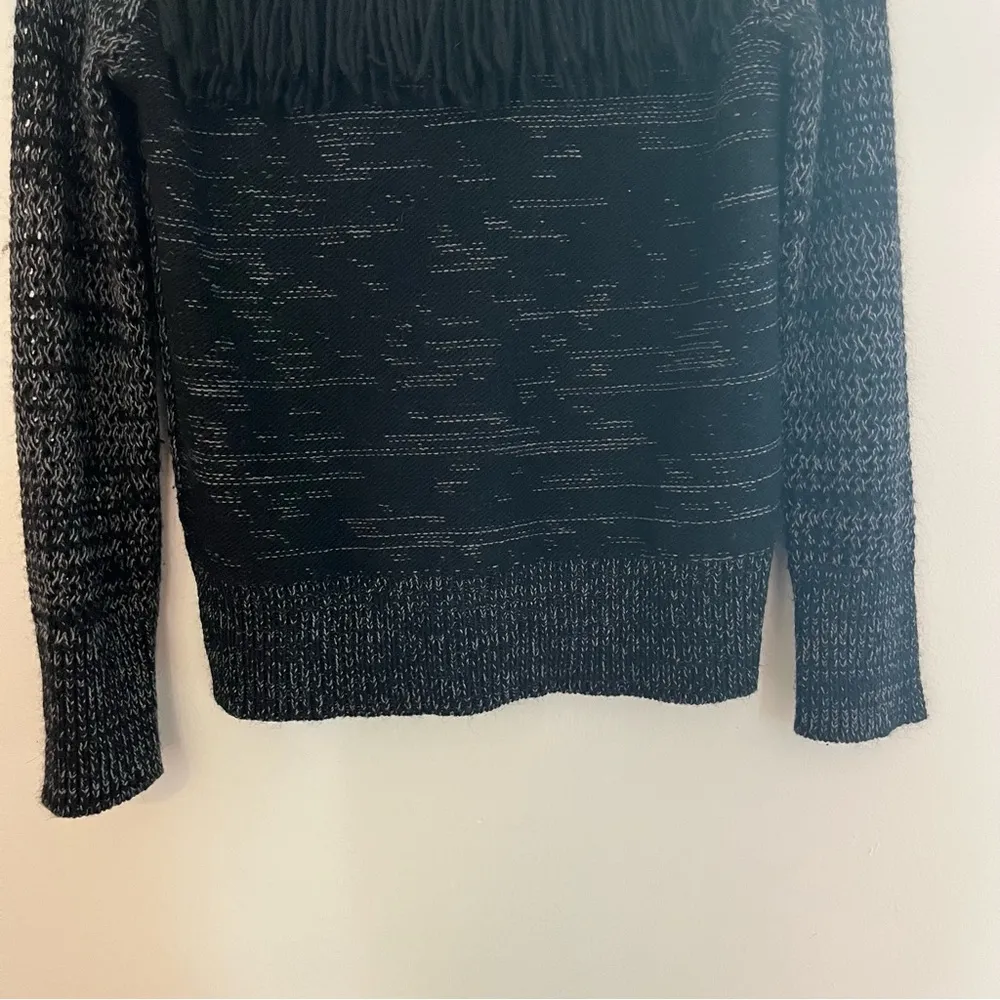 Banana Republic Fringe Crewneck Wool/Alpaca Blend Knit Sweater - Image 6