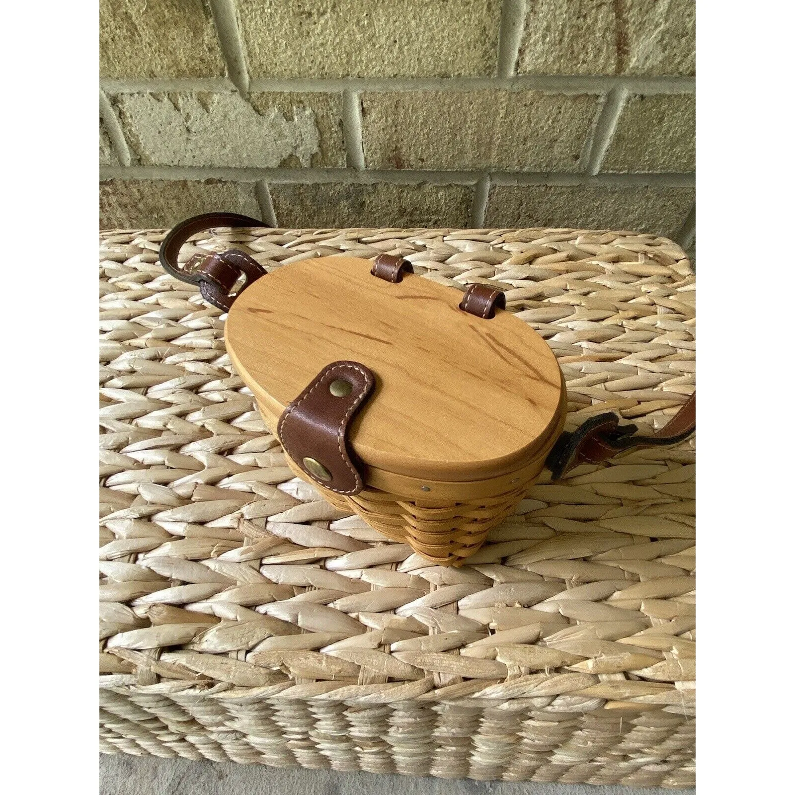 Longaberger Basket Handwoven Made In Ohio USA Crossbody Purse Cottagecore EUC - Image 3