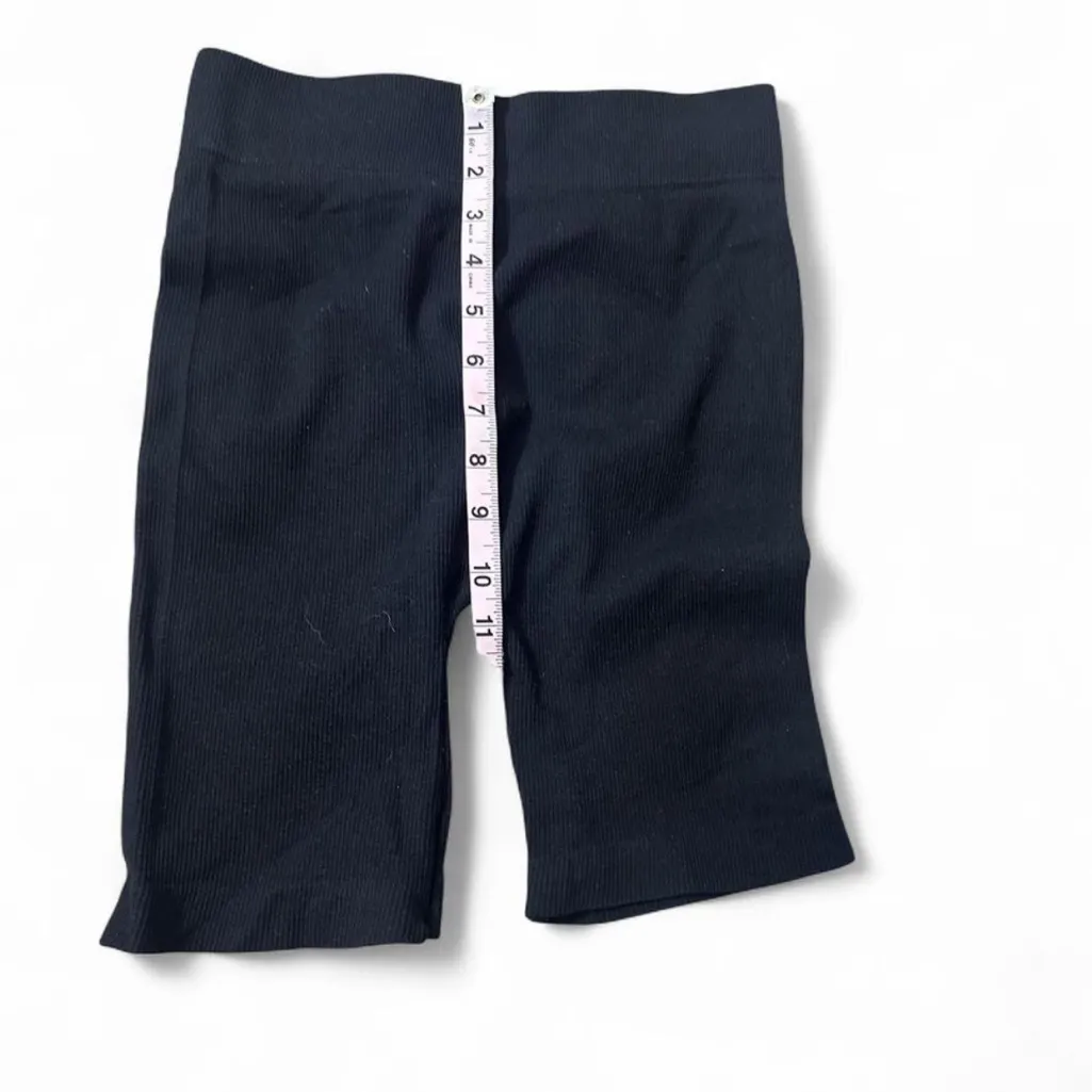Ribbed Crop Top and Bike‎ Shorts Set Black Size L - Image 10