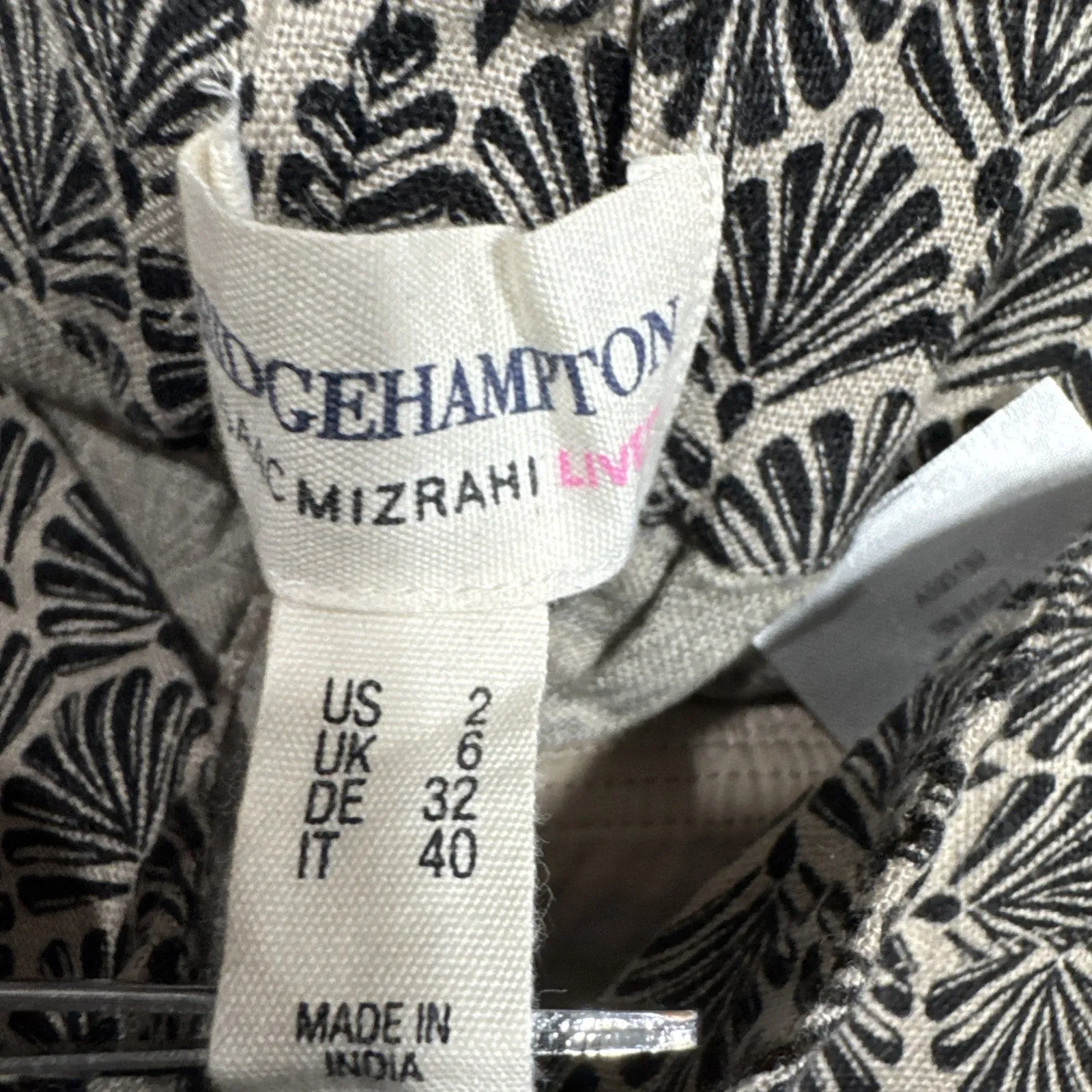 Isaac Mizrahi Bridgehampton Linen Blend Pants Fringe Hem Brown Black Sz 2 Boho - Image 3