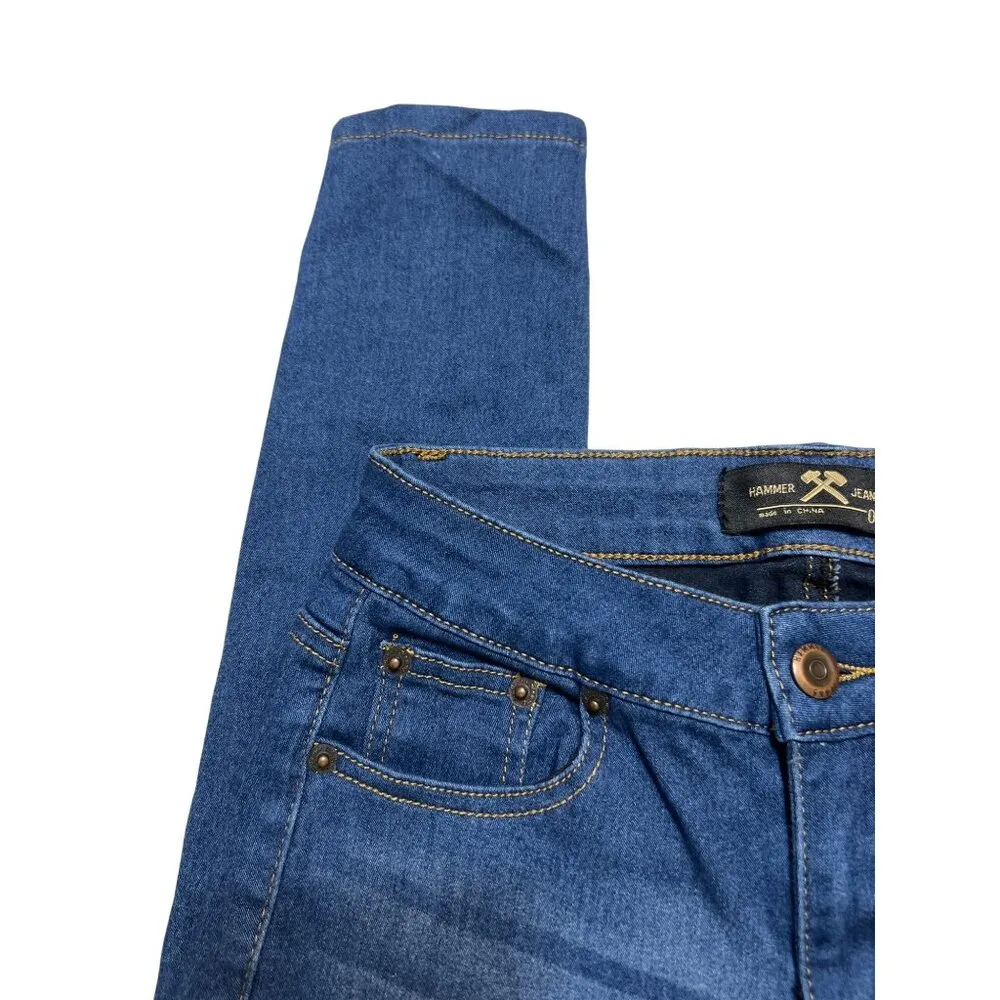 Hammer Blue Denim Jeans Skinny Stretch Size 0 - Image 2