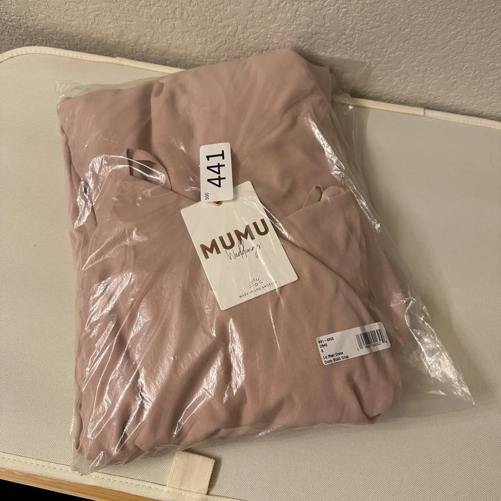 Show Me Your Mumu Liz Maxi Bridesmaid Dress Dusty Blush Crisp - Image 6