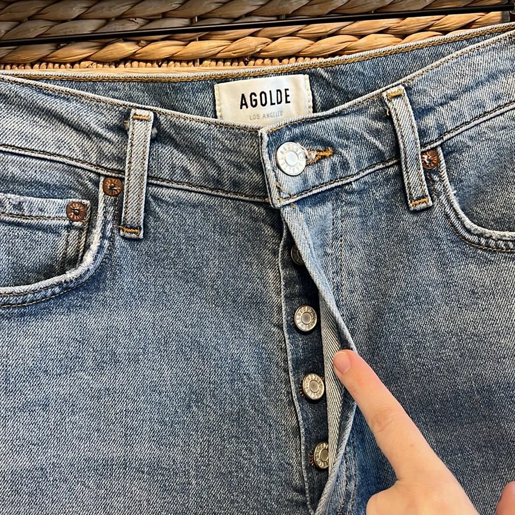 AGOLDE Nico High Rise Slim Raw Hem Jeans style A093D-1255, size 27 - Image 5