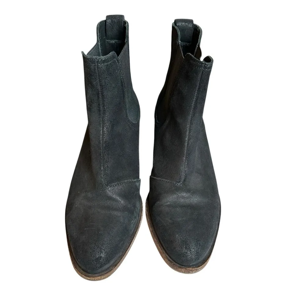 Rag & Bone Suede Chelsea Boots Black Ankle Booties 37 | Italian Made Luxury Chic - Image 6