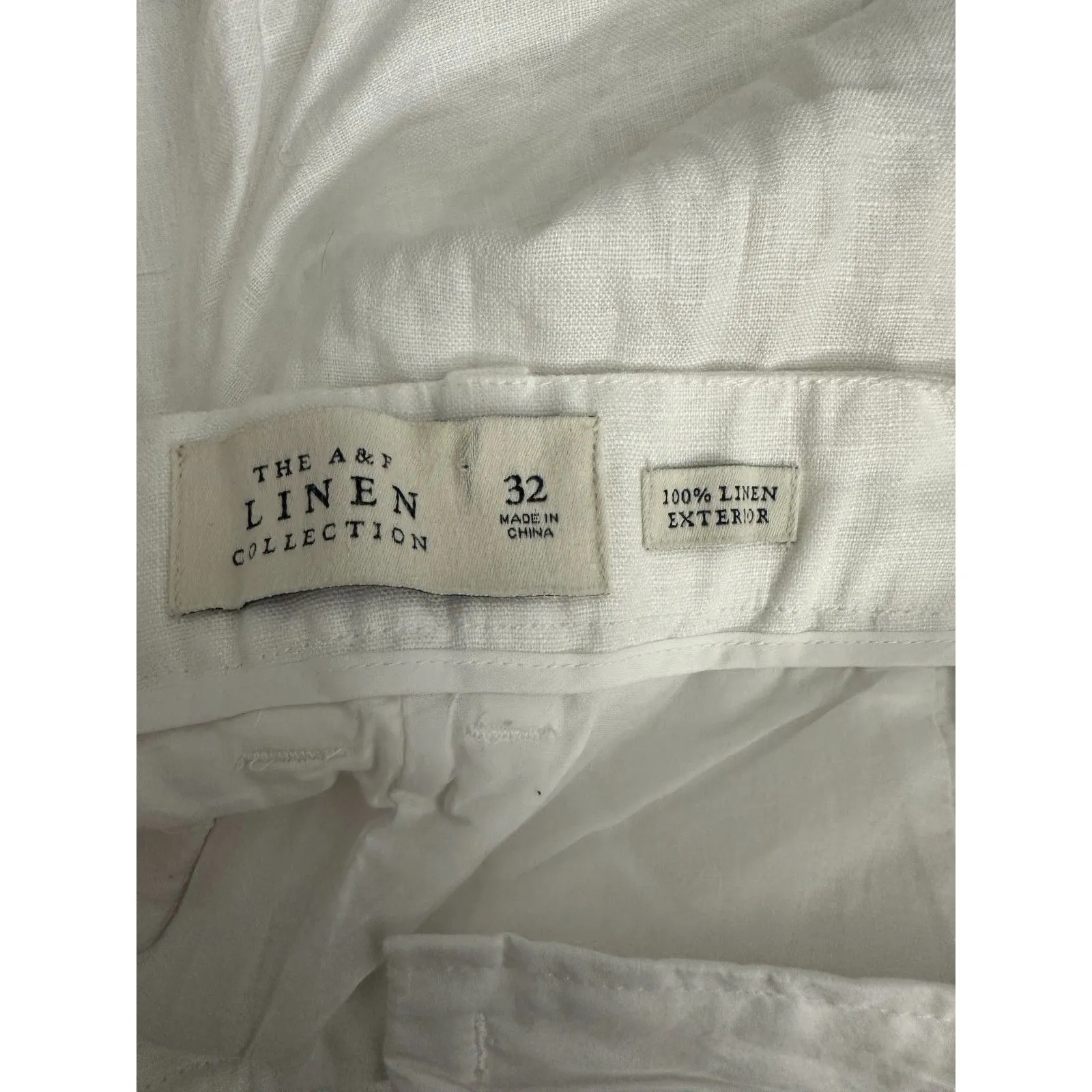 Abercrombie & Fitch The A&F Linen Collection White Shorts Size 32 - Image 5