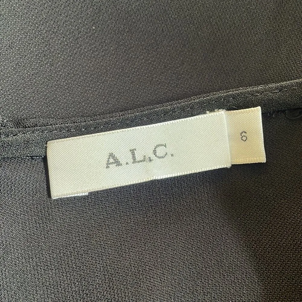 A.L.C. Black Sparkle Studs Sleeveless Tank Top Viscose ALC Date Night Glam Party - Image 7