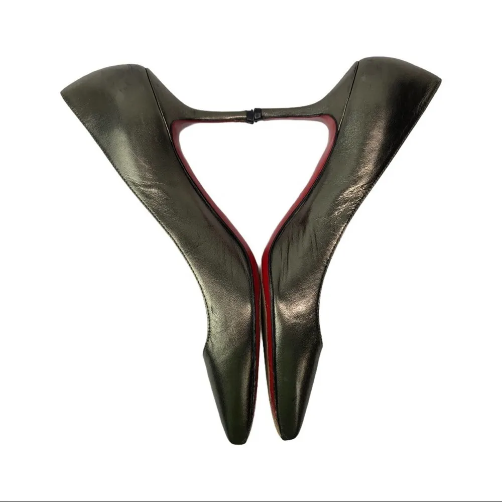 Christian Louboutin Metallic Stiletto Heels Pumps Size 6.5 - Image 6