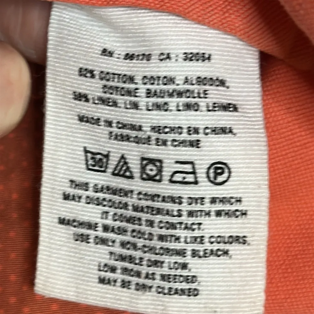 HEI HEI Anthropologie Women's Salmon/Coral Cotton and Linen Blend Shorts - Image 10