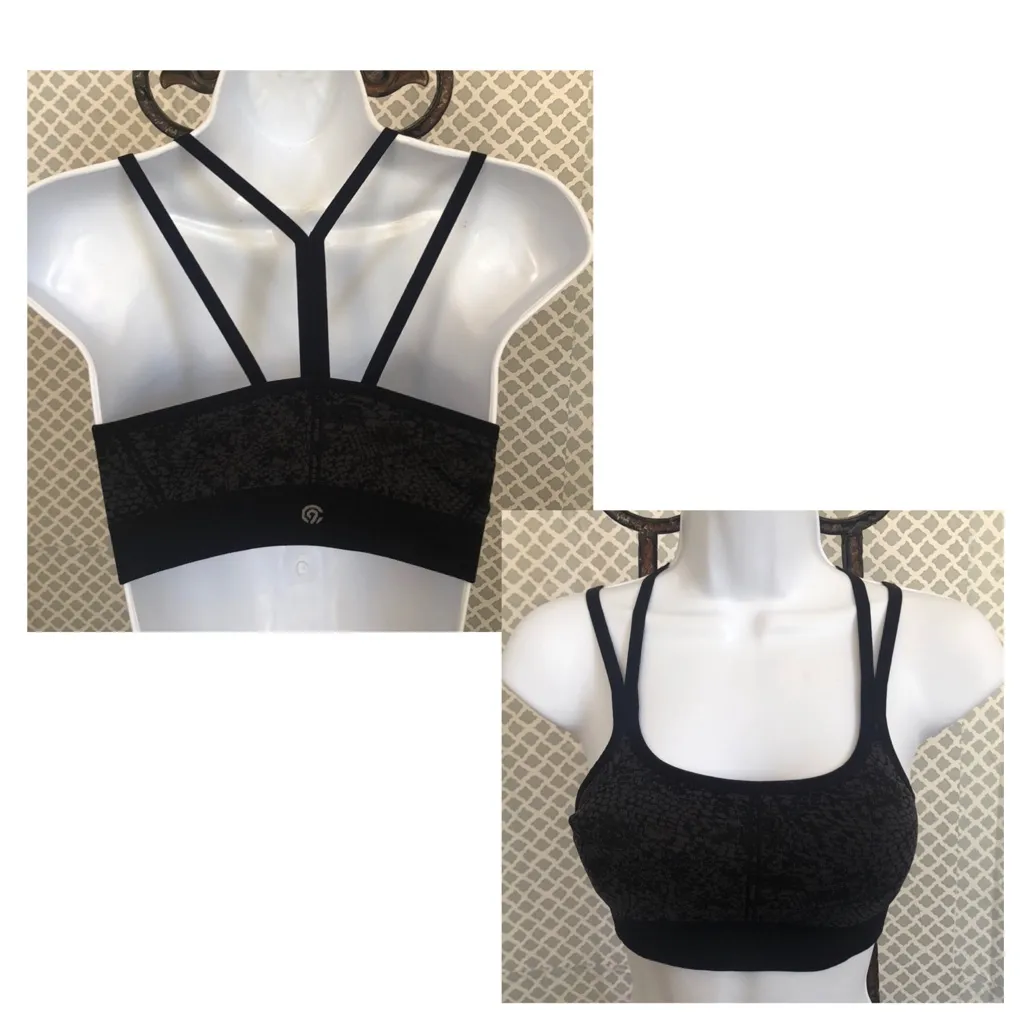 Champion black Gray seamless strappy sports bra‎ - Image 2