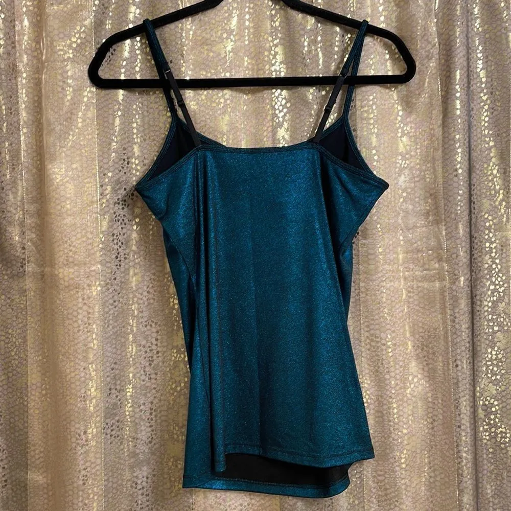 teal and black sparkle shimmer camisole, size S, NWOT - Image 6