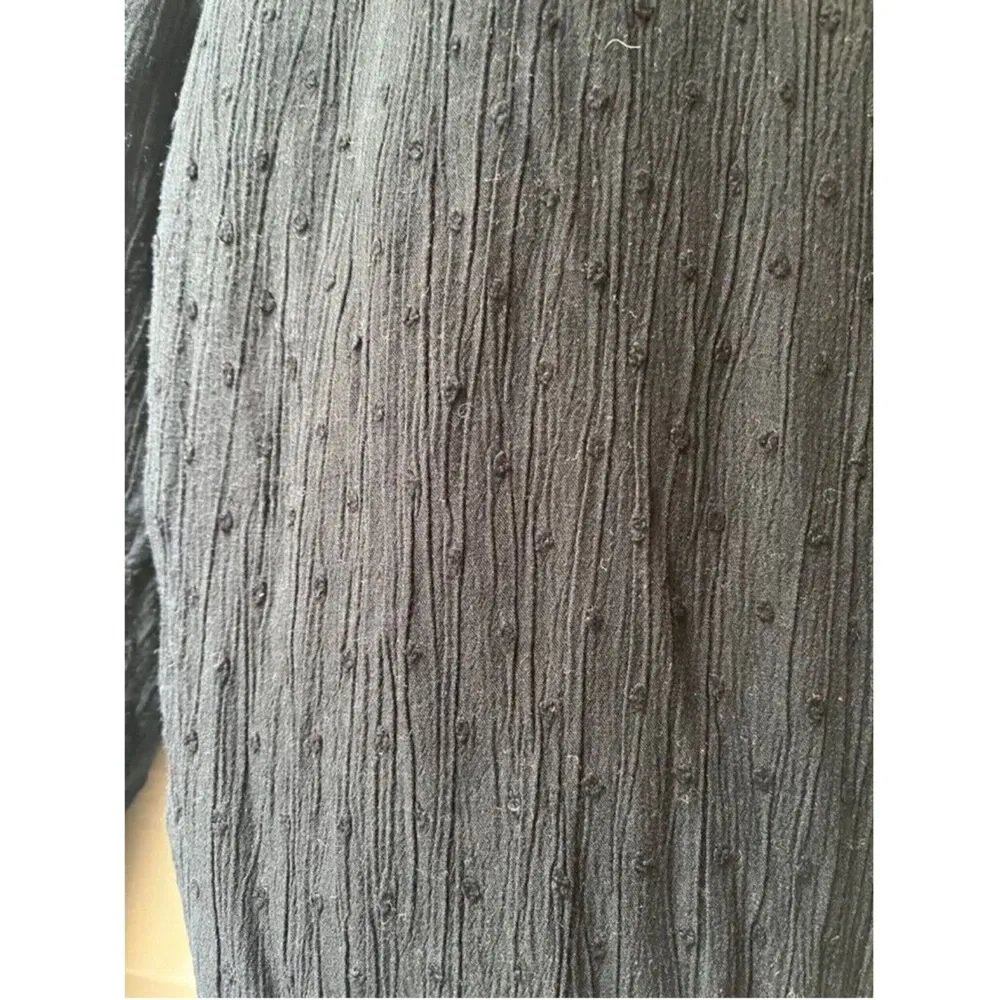 Amuse Society Mid Rise Billie woven pant embroidered flowers black sands L - Image 4