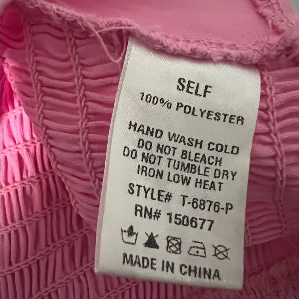 Elegant Fuchsia Ruffled One-Shoulder Blouse - Image 6