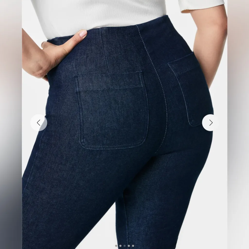 SPANX Raw+Indigo Zero Waistband Micro Flare Jeans Small - Image 10