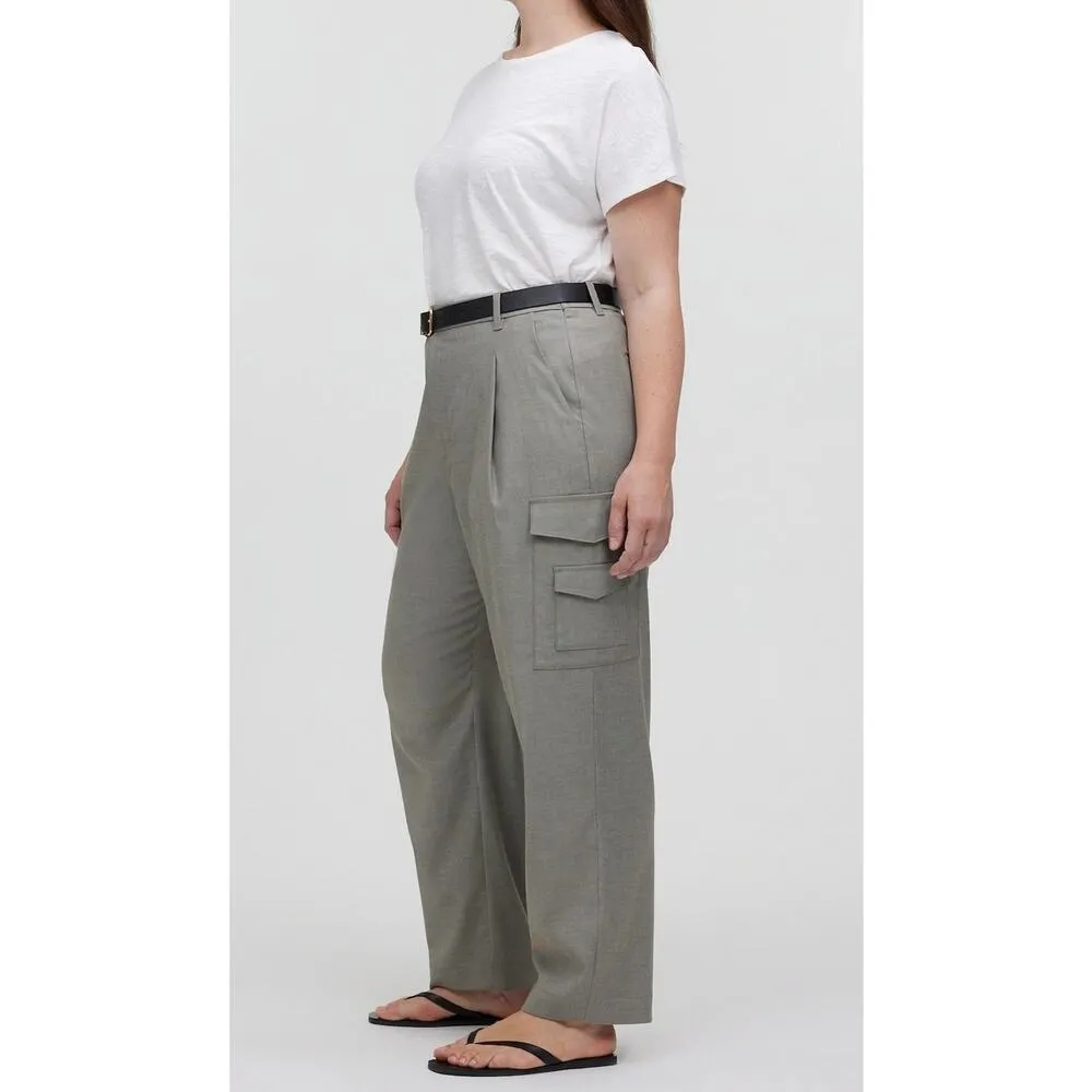 Madewell The Petite Turner Tapered Cargo Pants in Yarn Dye Gray 4 Petite - Image 2