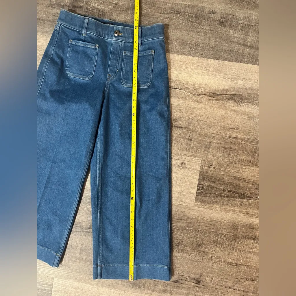 SPANX SPANXshape™ Original EveryWear Cropped Wide Leg Jeans w/ Patch Pockets - Image 5