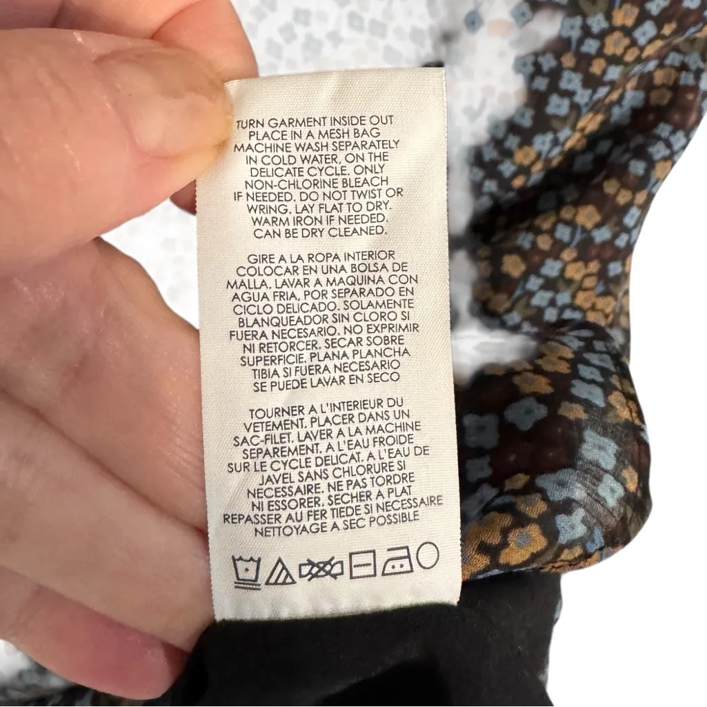 CABI POISE BELL SLEEVE SHIFT FLORAL DRESS SZ L - Image 9