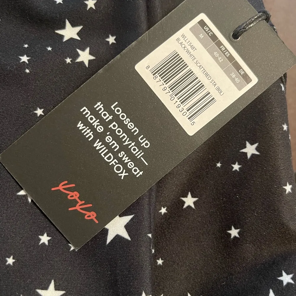 Wildfox Women's High Waist/Rise Black White Scattered Stars Printed 7/8 Leggings - Image 12