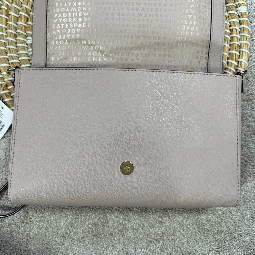 NWT Kate Spade Tilden Place Alek Crossbody Bag Soft Saffiano Leather Plum Dawn - Image 4