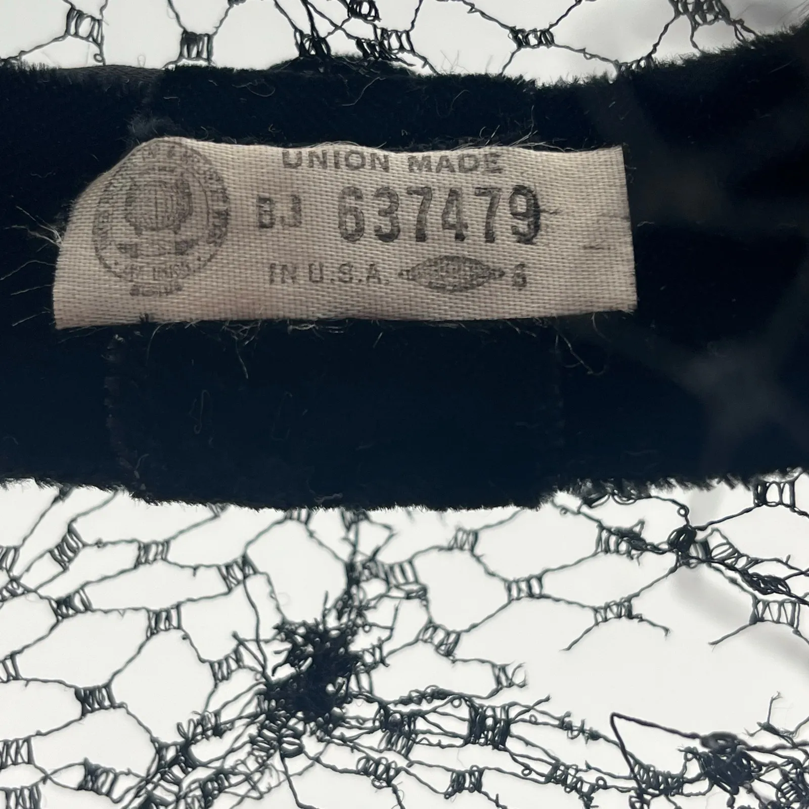 Women's Vintage Fascinator Hat Black Fur Trimmed Front Veil 1940's Era - Image 8