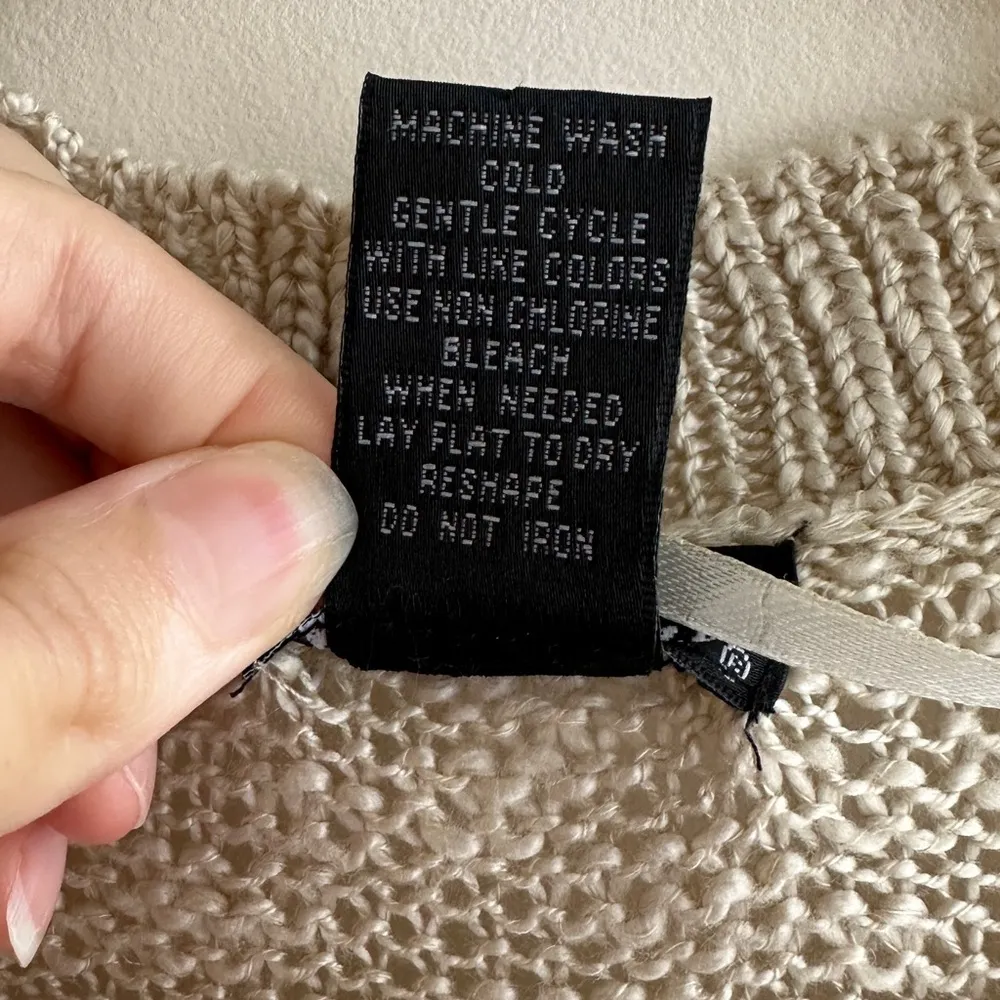 Wet Seal Open Front Long Knit Cardigan, Tan, Size Medium - Image 10