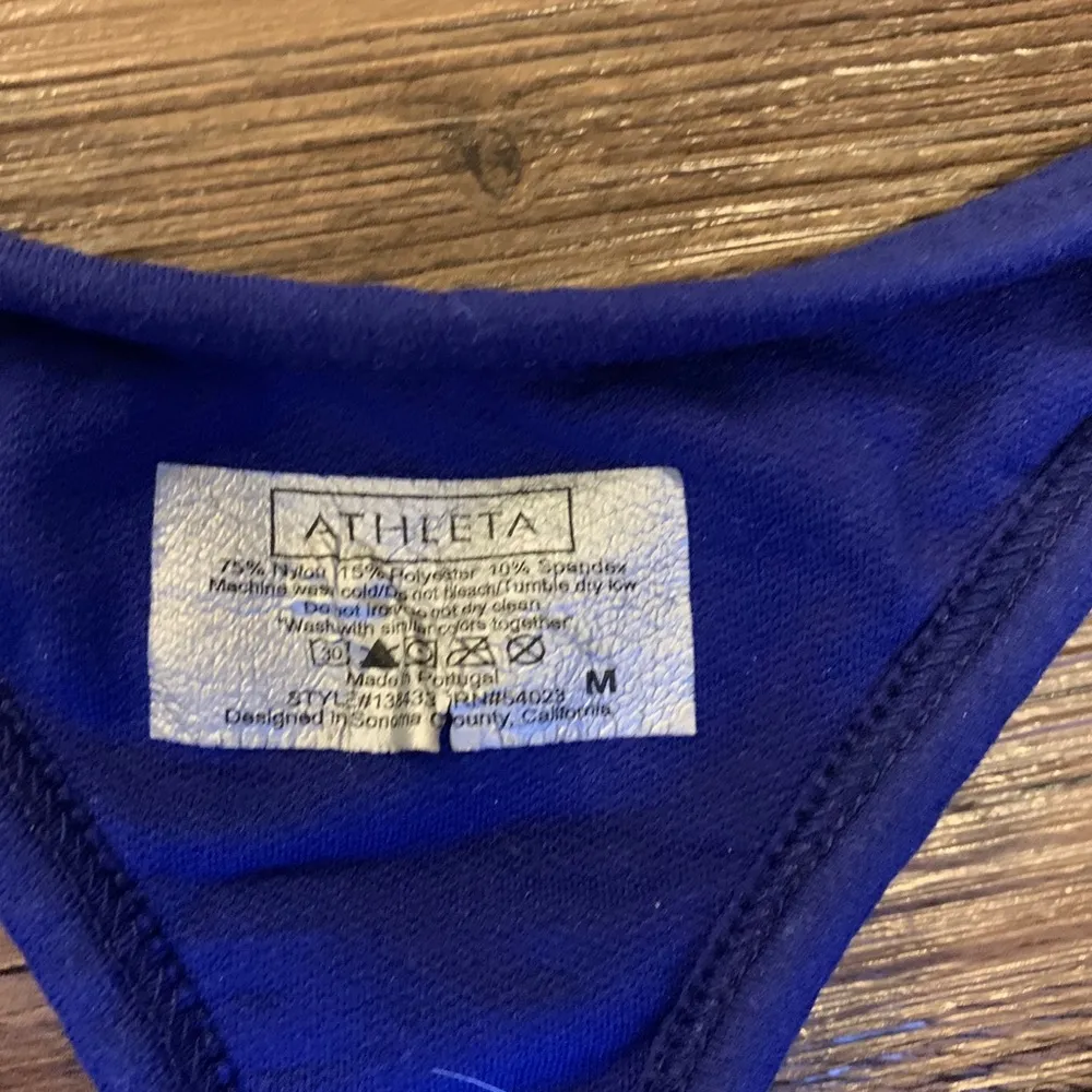 Athleta Blue Rev Up Striped Racerback Tank Top - Image 4