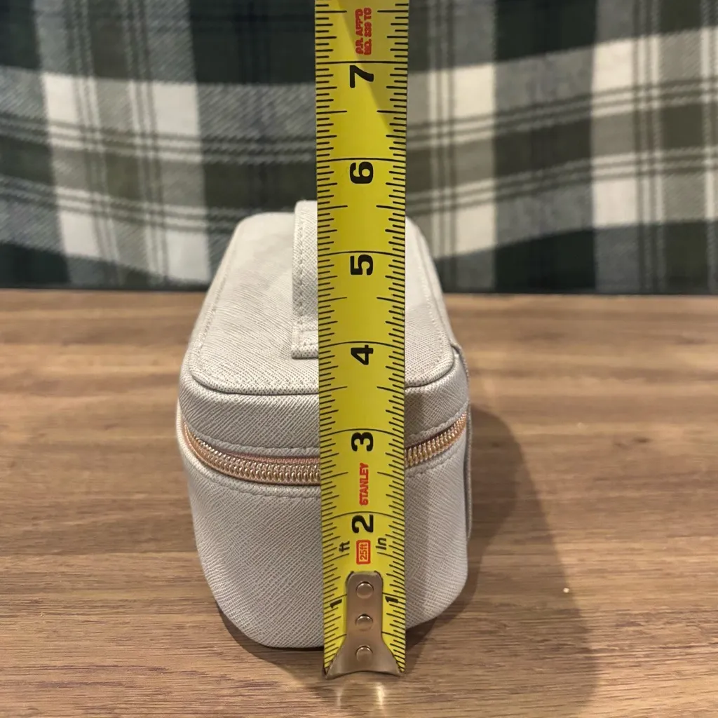 Brics Qatar Airways Travel Makeup Case Grey Rose Gold Cosmetic Pouch Toiletry Pink - Image 11