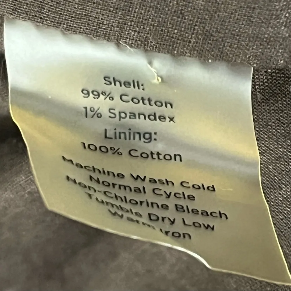 TALBOTS Green Brown Printed Lined Long Sleeves Corduroy Jacket, Size 10 - Image 4