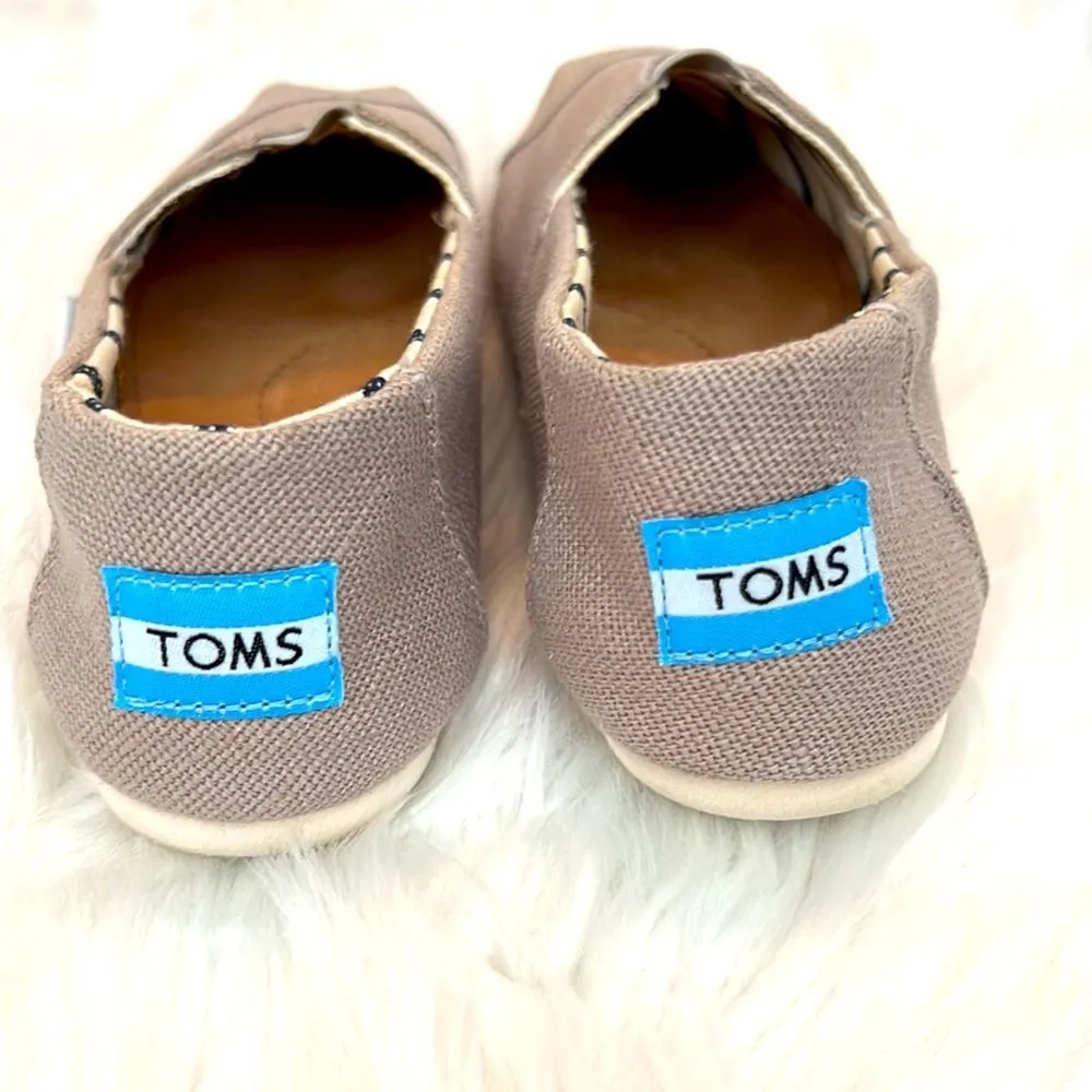 TOMS Alpargata Natural Heritage Canvas Wide Width Shoes Size W5 - Image 3
