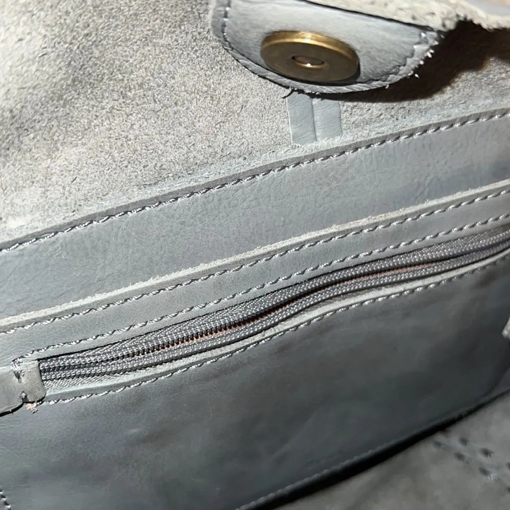 Gray Leather shoulder bag Gray - Image 3