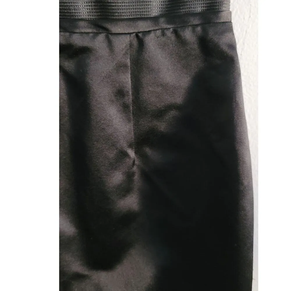 Carolina Herrera Rooster Feather Top Strapless Silk Blend Sheath Dress Black 10 - Image 7