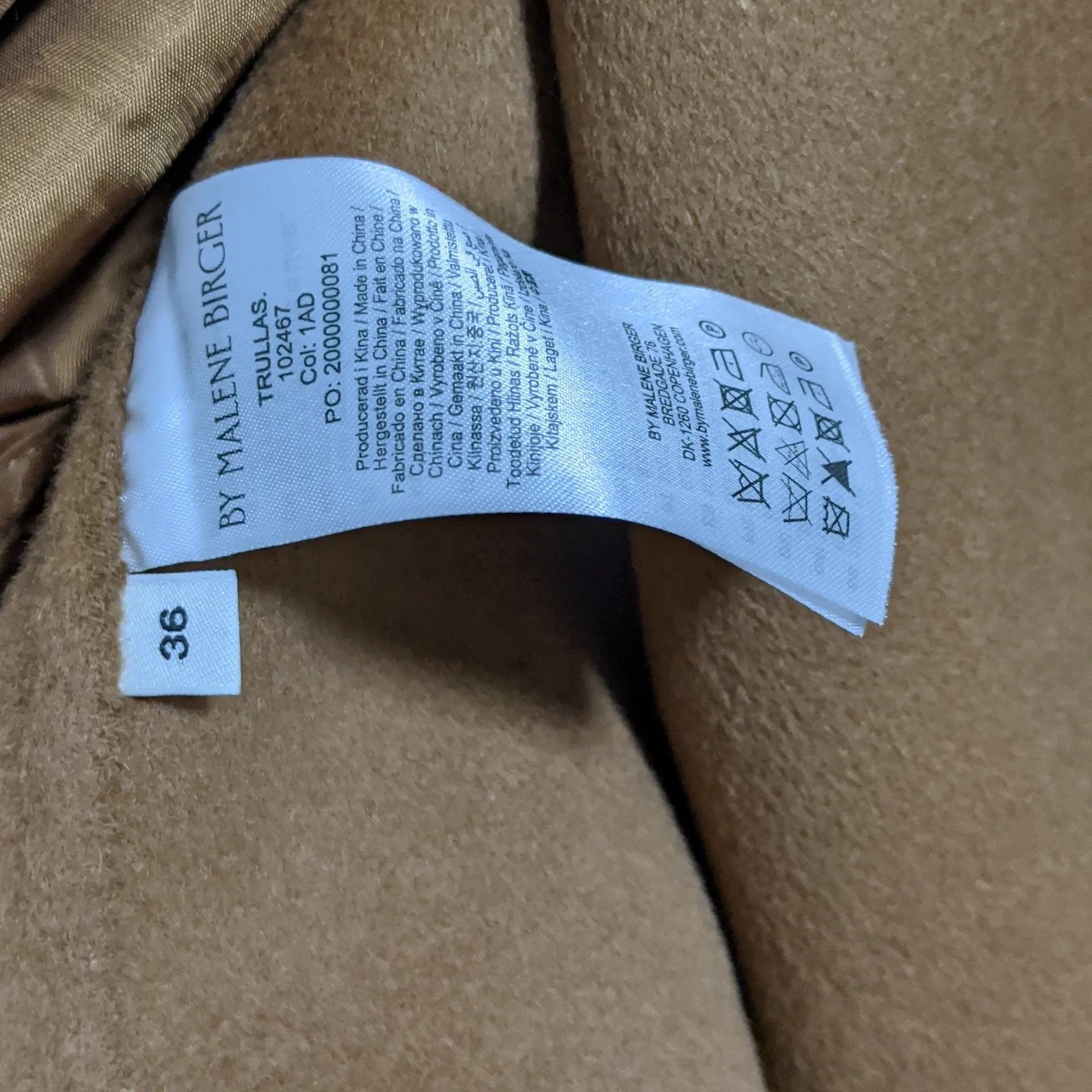 NWT By Malene Birger Trullem Wool Coat Brown Size undefined - Image 4