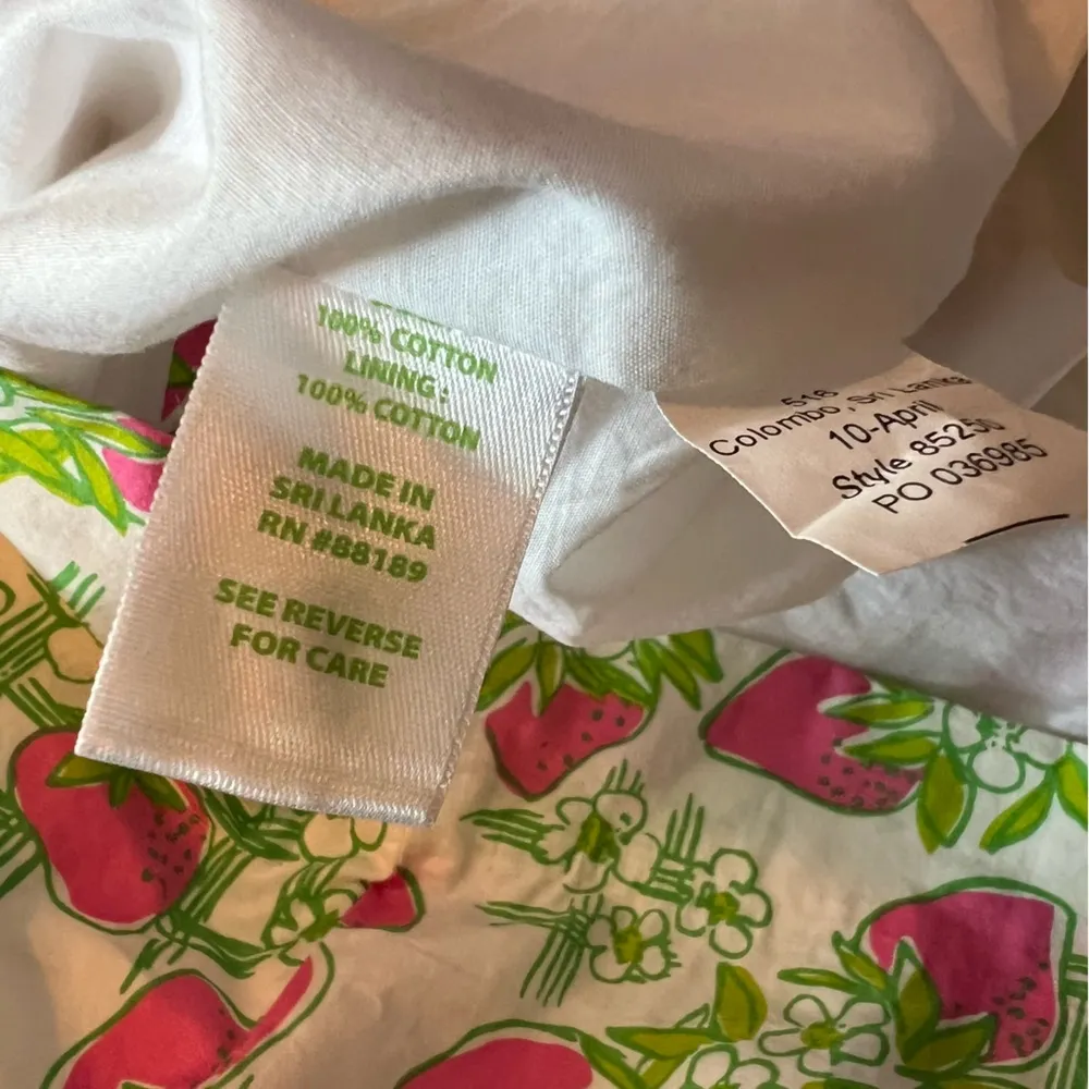 Lilly Pulitzer Strawberry Floral Pencil Skirt Pink Green Preppy Fruit Print 6 - Image 8