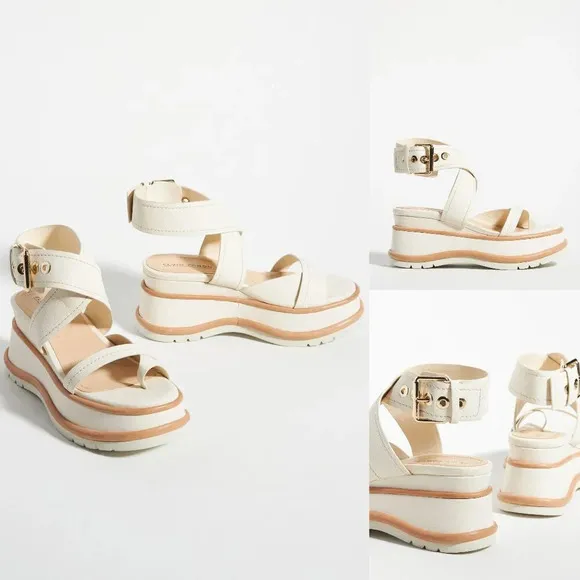 Anthropologie Elvio Zanon Sport Sandals in Cream Size 36 NWOT $170 - Image 2