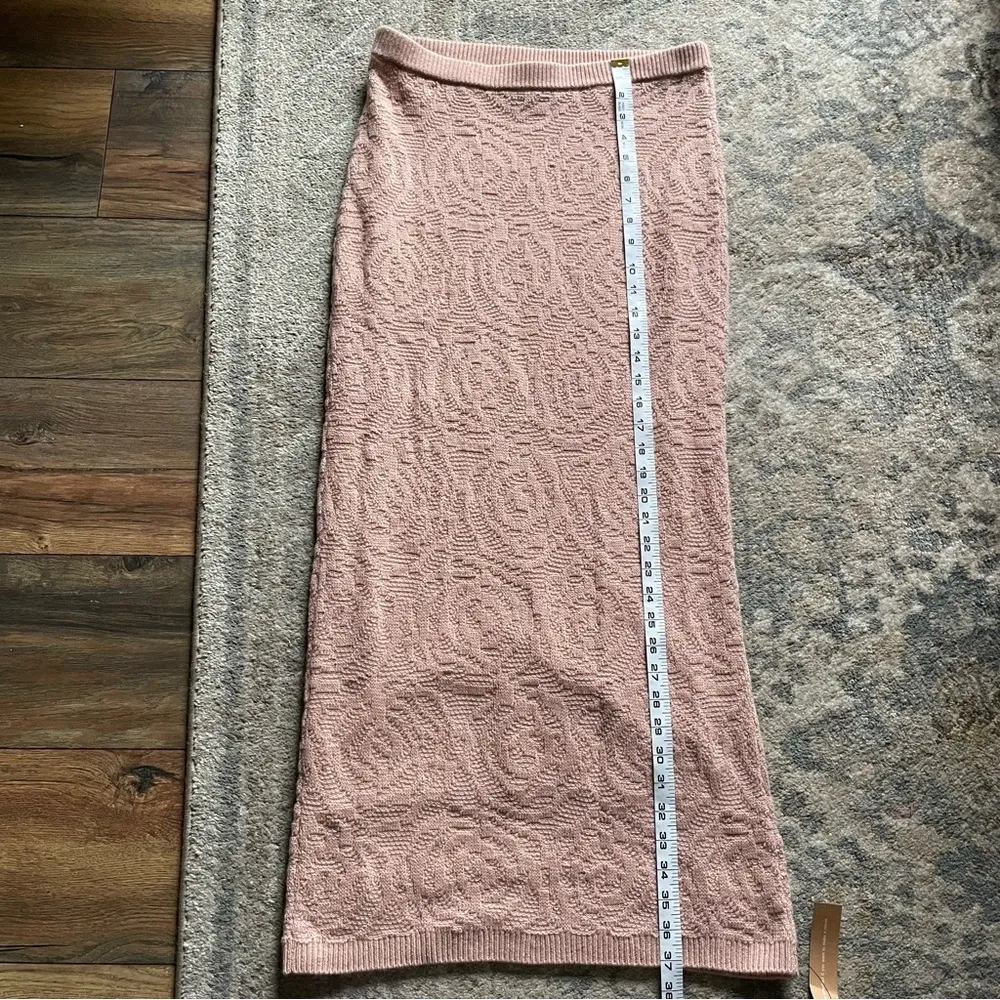 Reformation Rose Cashmere Linen Set in Pink Serenade Skirt Only Small NWT - Image 8